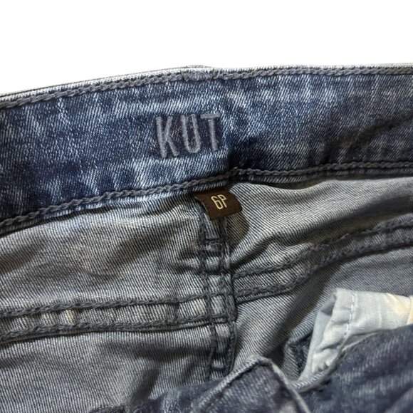 Kut From The Kloth Jeans 6P High Rise Toothpick Skinny Distressed Rips - Picture 5 of 8